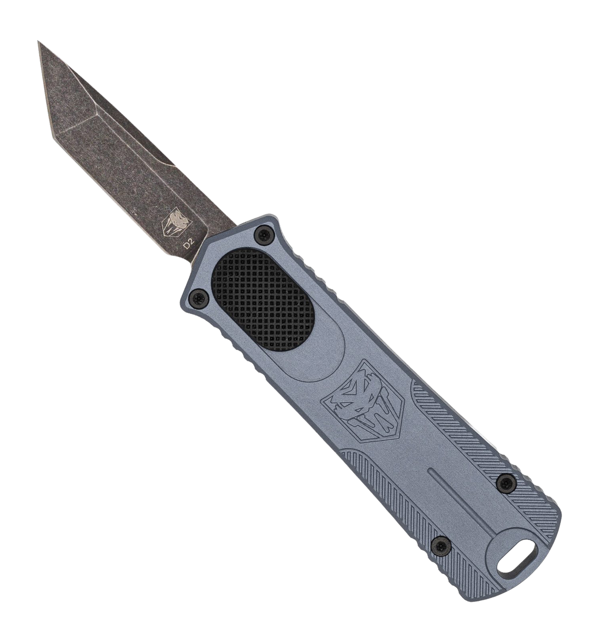 CobraTec Knives OTF 952 Gen II CA Legal 1.88" Tanto D2 Steel - Gray Aluminum Handle