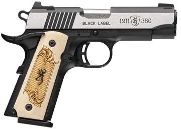 Browning 1911-380 Black Label Medallion Compact 380 ACP 3.63" 8+1 Semi-Auto Pistol