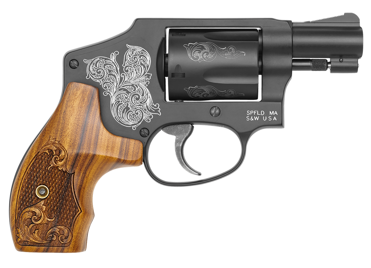 Smith & Wesson Model 442 Engraved .38 Special +P 1.88" 5-Shot DAO J-Frame Revolver