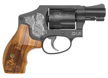 Smith & Wesson Model 442 Engraved .38 Special +P 1.88" 5-Shot DAO J-Frame Revolver