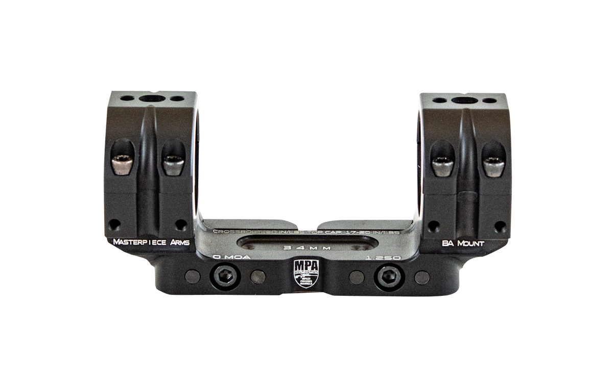 MasterPiece Arms MPA BA Bolt Action Mount 30mm 1.125" Height 0 MOA Black
