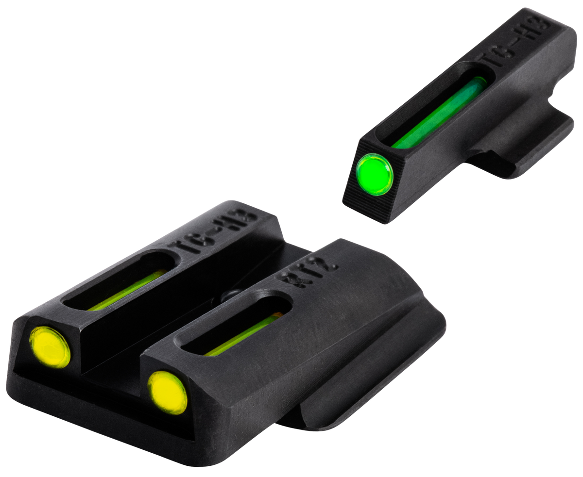 TruGlo TFO TG131RT2Y Ruger LC9/9S/380 3-Dot Sight Set - Fiber Optic/Tritium - Green Front/Yellow Rear