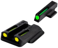 TruGlo TFO TG131RT2Y Ruger LC9/9S/380 3-Dot Sight Set - Fiber Optic/Tritium - Green Front/Yellow Rear