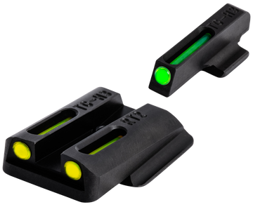 TruGlo TFO TG131RT2Y Ruger LC9/9S/380 3-Dot Sight Set - Fiber Optic/Tritium - Green Front/Yellow Rear