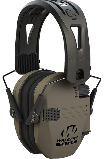 Walkers Game Ear Razor Tacti-Grip Electronic Muff 23 dB Over the Head Flat Dark Earth/Black Polymer