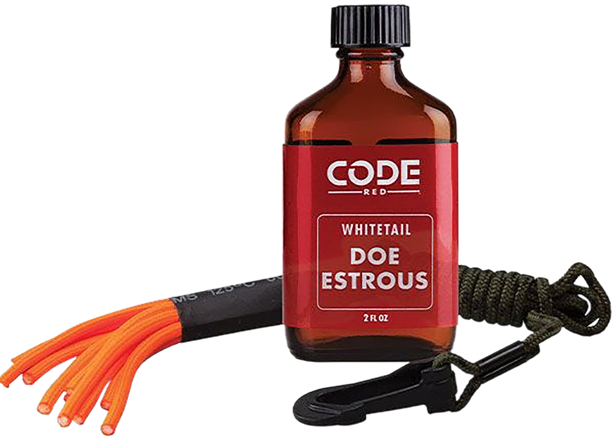 Code Blue Code Red Doe Estrous 2 fl oz Doe Urine Deer Attractant Liquid Scent with Drag