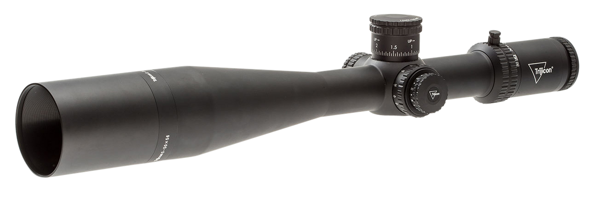 Trijicon 3000017 Tenmile 5-50x56mm 34mm Tube LED Illuminated Red/Green MRAD Center Dot w/Wind Holds Riflescope - Matte Black