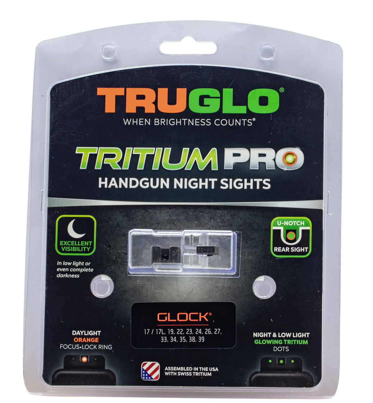 TruGlo Tritium Pro Glock 34 Low Set Tritium Night Sights