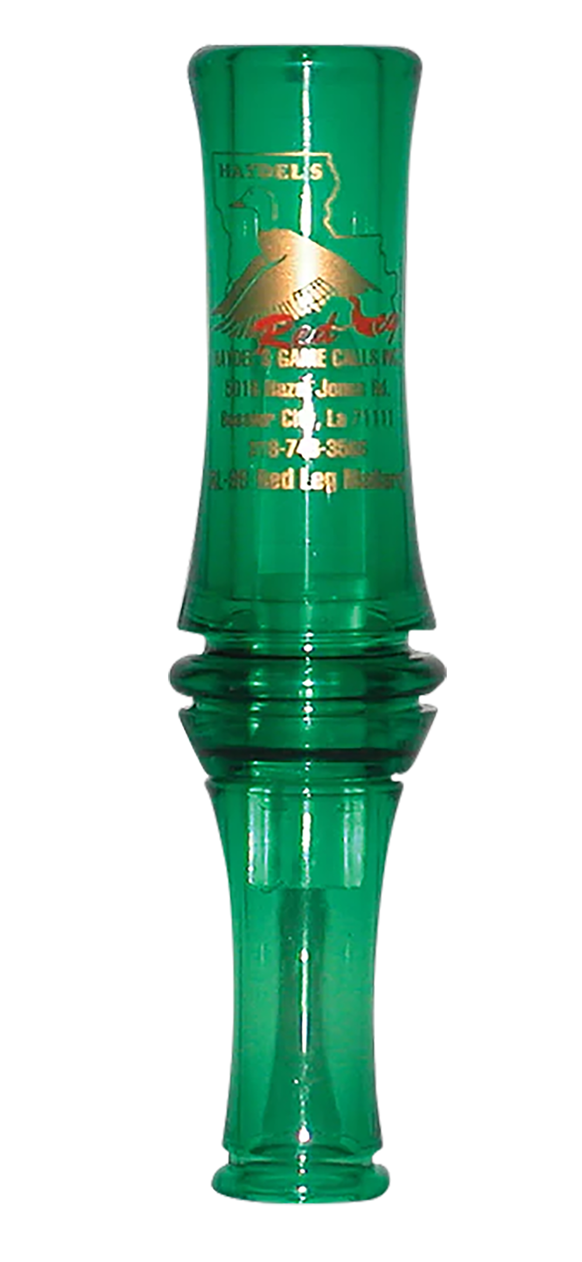 Haydels RL99 Redleg Mallard Double Reed Duck Call - Green Plastic
