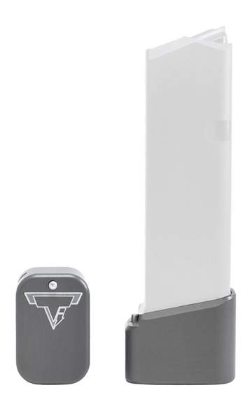 Taran Tactical Firepower Base Pad Kit Glock 19/23 +4/+5 - Titanium Gray