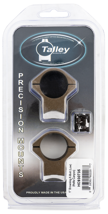 Talley HC930735 Scope Mount/Ring Combo 1" Tube Browning X-Bolt Low Rings Short/Long Action 0 MOA - Hell's Canyon