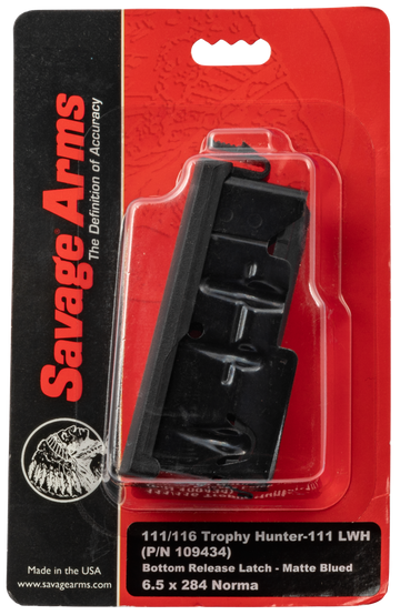 Savage 55234 OEM 6.5x284 Norma 4rd Blued Detachable Magazine - Axis/10/110/11/16