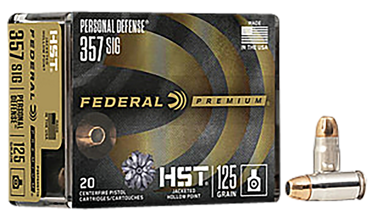 Federal Premium Personal Defense 357 Sig 125gr HST Jacketed Hollow Point 20rd - Box or Case