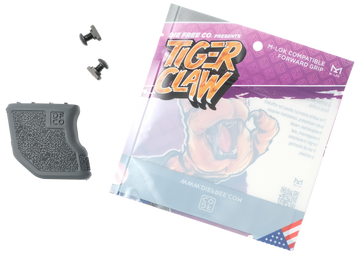 Die Free Co Tiger Claw Angled Fore Grip M-LOK Gray Nylon