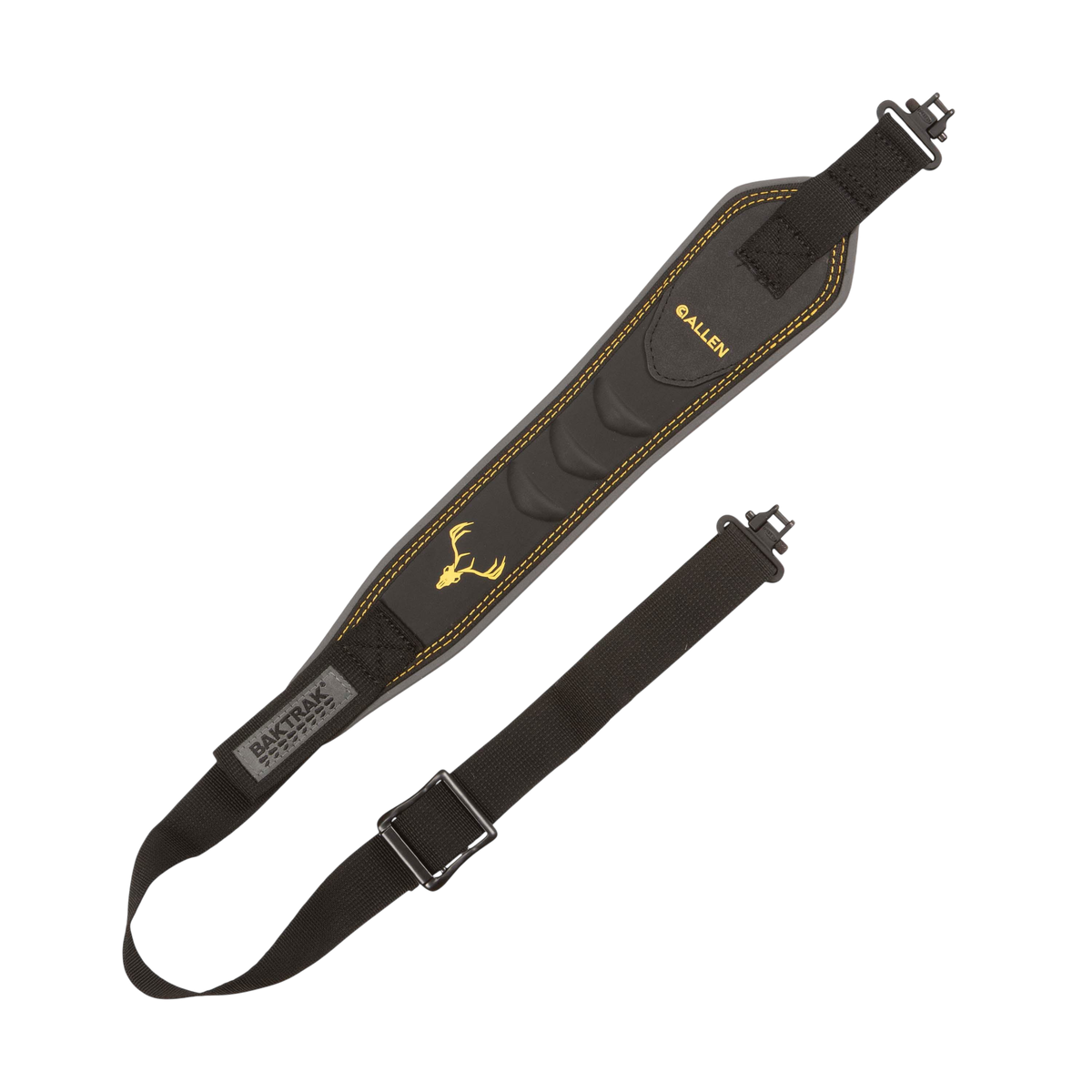 Allen 8355 Boulder BakTrak 2-Point Sling Black/Yellow 36" Adjustable Rifle/Shotgun