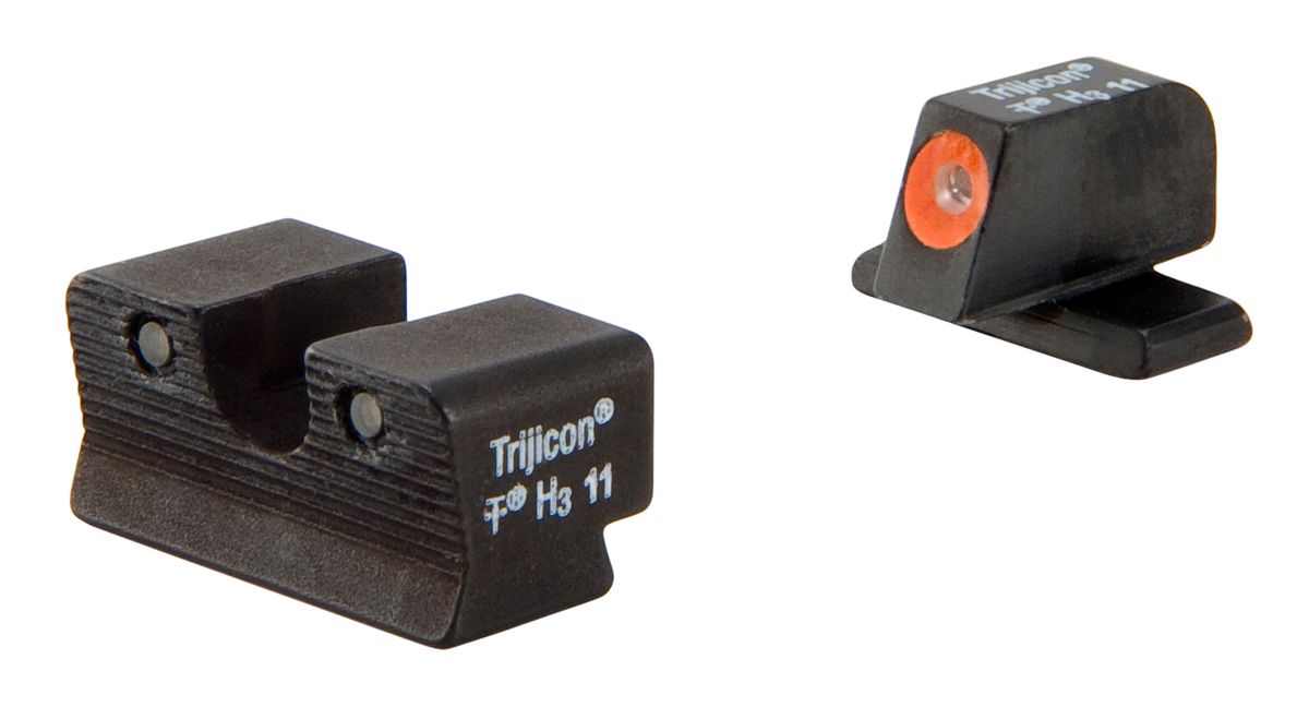 Trijicon 600752 HD Night Sights for Springfield XD-S/XD-E - Green Tritium Orange Outline Front, Green Tritium Black Outline Rear