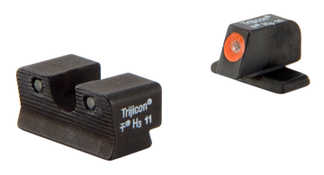 Trijicon 600752 HD Night Sights for Springfield XD-S/XD-E - Green Tritium Orange Outline Front, Green Tritium Black Outline Rear