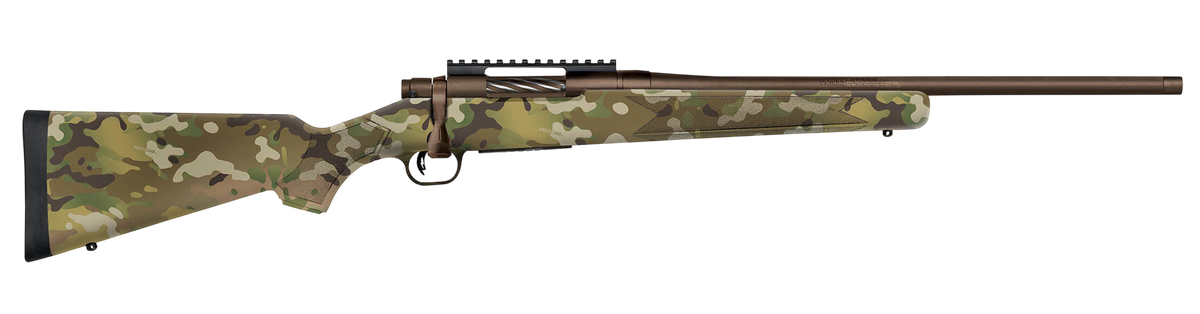 Mossberg Patriot Compact 6.5 PRC 20" 4+1 Bolt Action Rifle - Patriot Brown Cerakote Bull Barrel - MultiCam Fixed Stock