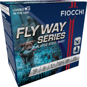 Fiocchi Flyway 12 Gauge 3" 1 1/5 oz BB Steel Shot - Box or Case