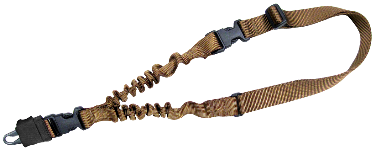 Tacshield Shock Sling Single-Point 1.25" Webbing Coyote Tan Rifle/Shotgun