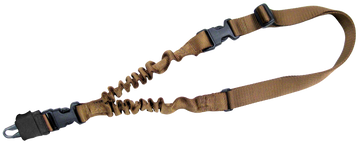 Tacshield Shock Sling Single-Point 1.25" Webbing Coyote Tan Rifle/Shotgun
