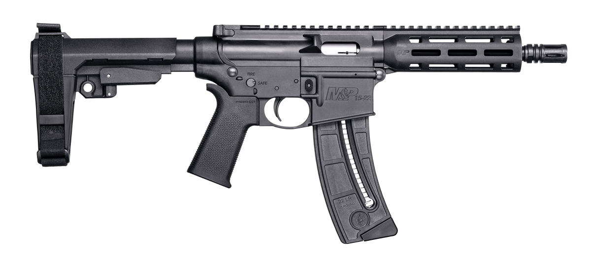 Smith & Wesson M&P15-22 Pistol 22 LR 8" 25+1 Semi-Auto w/SBA3 Arm Brace