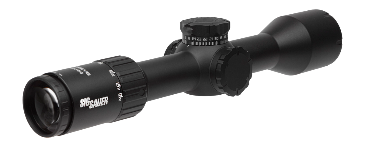 Sig Sauer Electro-Optics Whiskey6 3-18x44mm 30mm Tube FFP MOA Milling Hunter Riflescope - Black