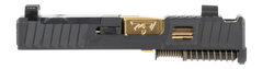 Zaffiri Precision IBS Complete Upper 9mm Luger Glock 43/43X RMSc Cut Cerakote Black - Gold Ported Barrel