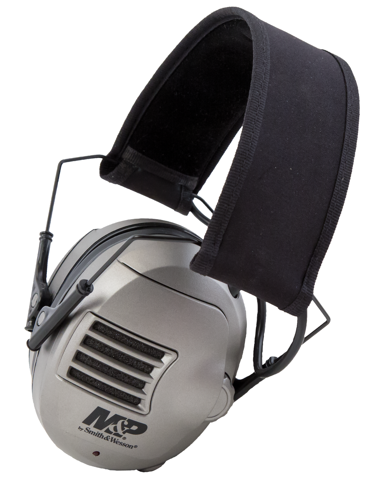 M&P Accessories Alpha Electronic Ear Muff 23 dB NRR Over the Head Gray/Black - 1 Pair