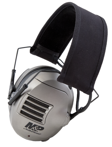 M&P Accessories Alpha Electronic Ear Muff 23 dB NRR Over the Head Gray/Black - 1 Pair