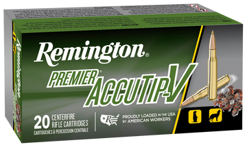 Remington Ammunition Premier AccuTip-V 224 Valkyrie 60gr AccuTip V Boat Tail 20 Rd - Box or Case