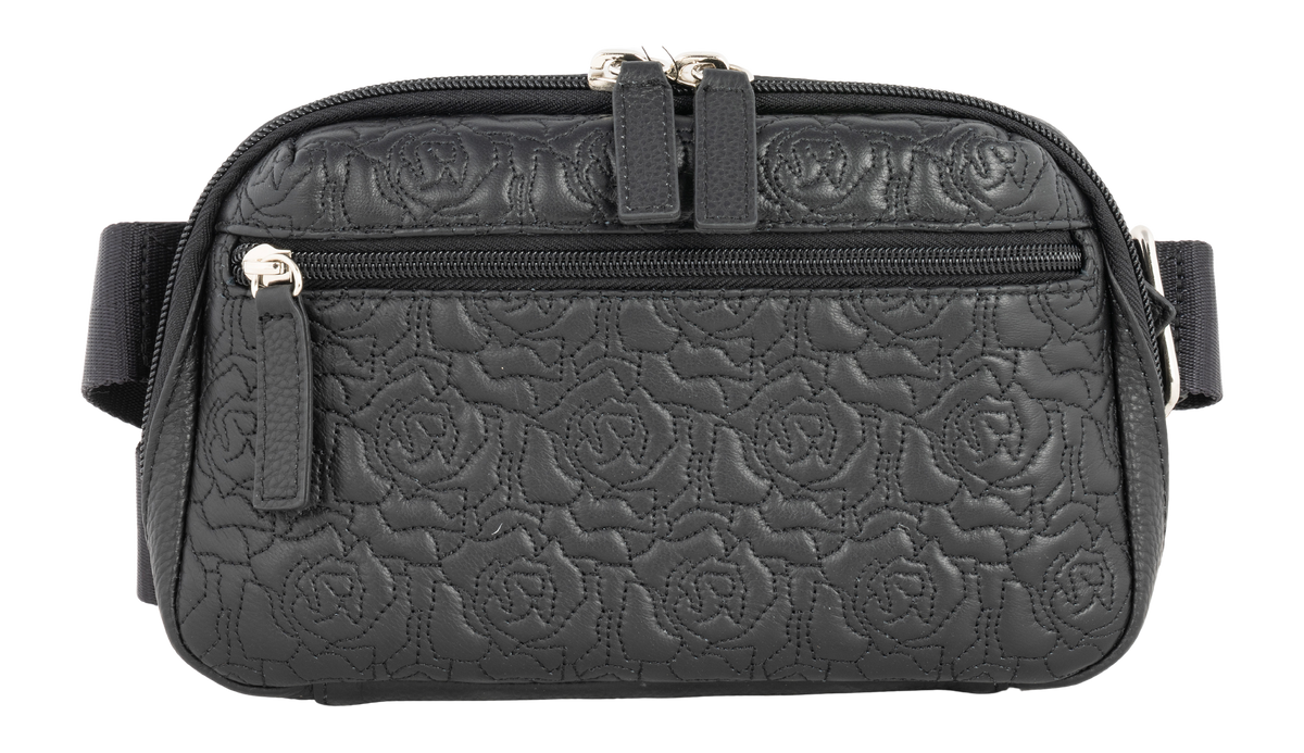 Kingport Industries GTM-117 Black Waistpack Crossbody CCW Bag - Lambskin