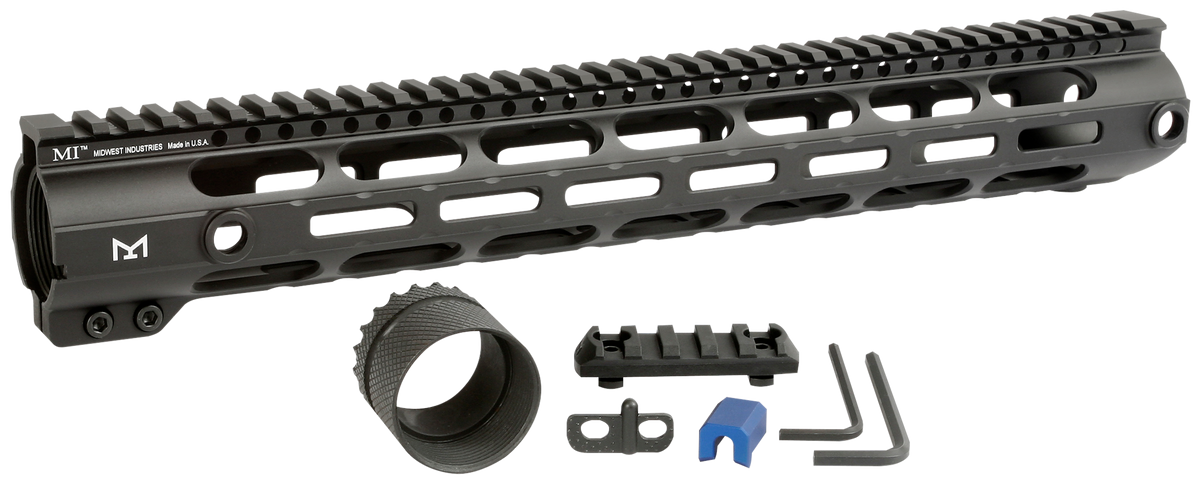 Midwest Industries AR-308/LR-308 Combat 15" M-LOK Handguard - Black
