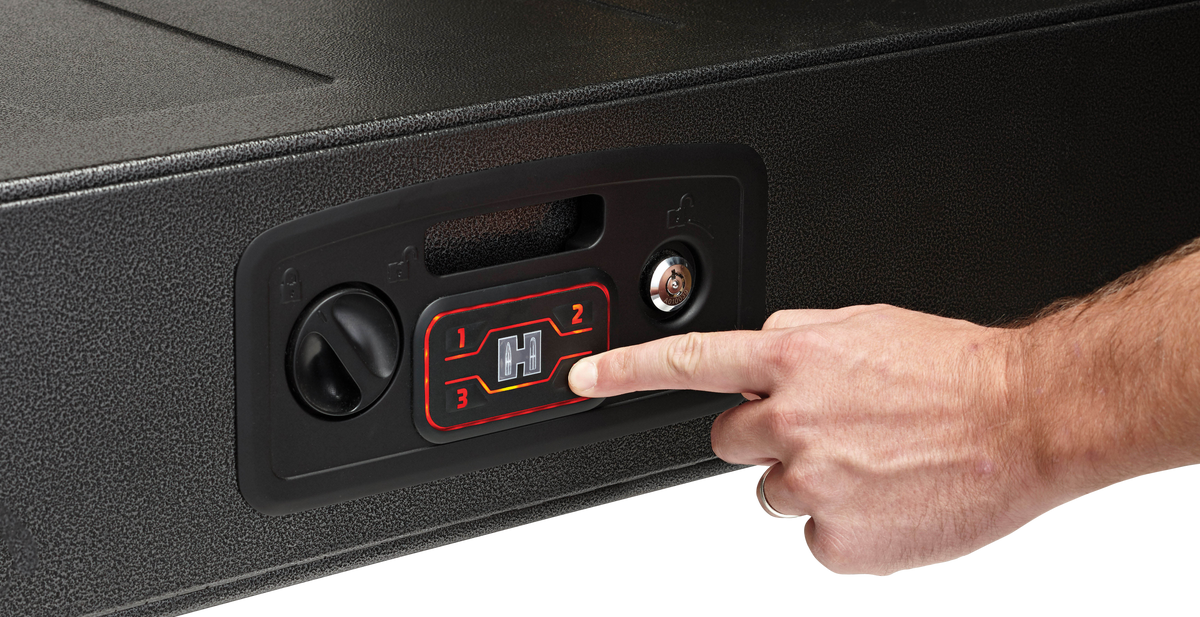 Hornady Rapid Safe AR Gunlocker RFID 2-Rifle Gun Safe Black Steel