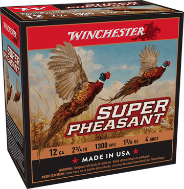 Winchester Ammo Super Pheasant Magnum High Brass 12 Gauge 2.75" 1-3/8 oz #4 Shot 25 Rd - Box or Case