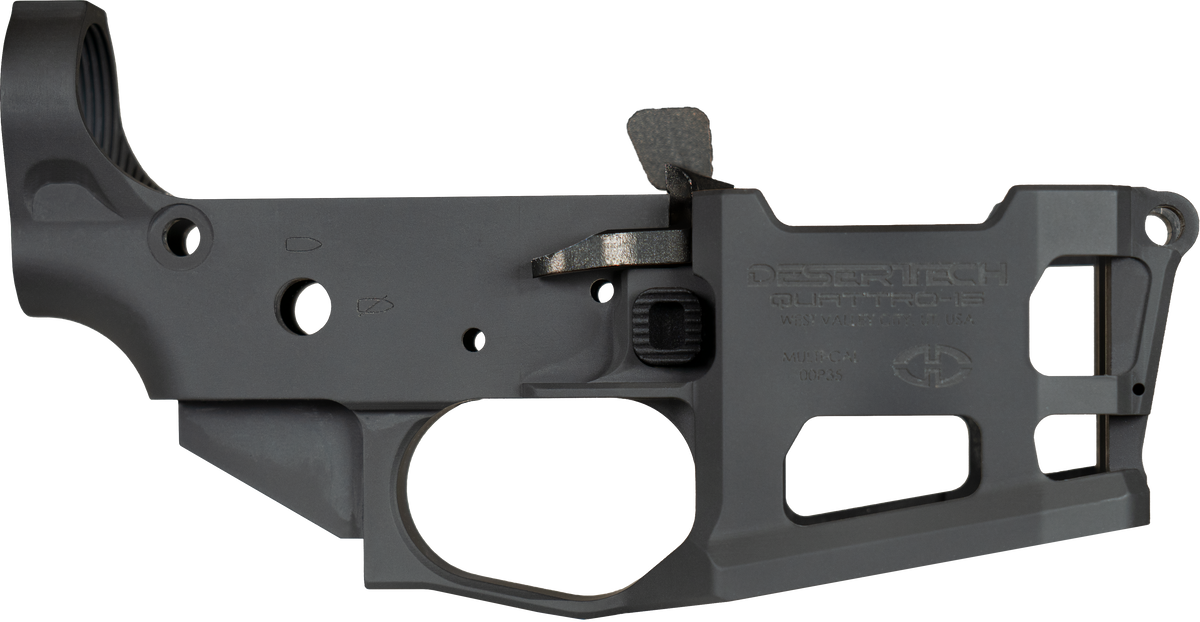 Desert Tech Quattro-15 Multi-Caliber Black AR-15 Stripped Lower