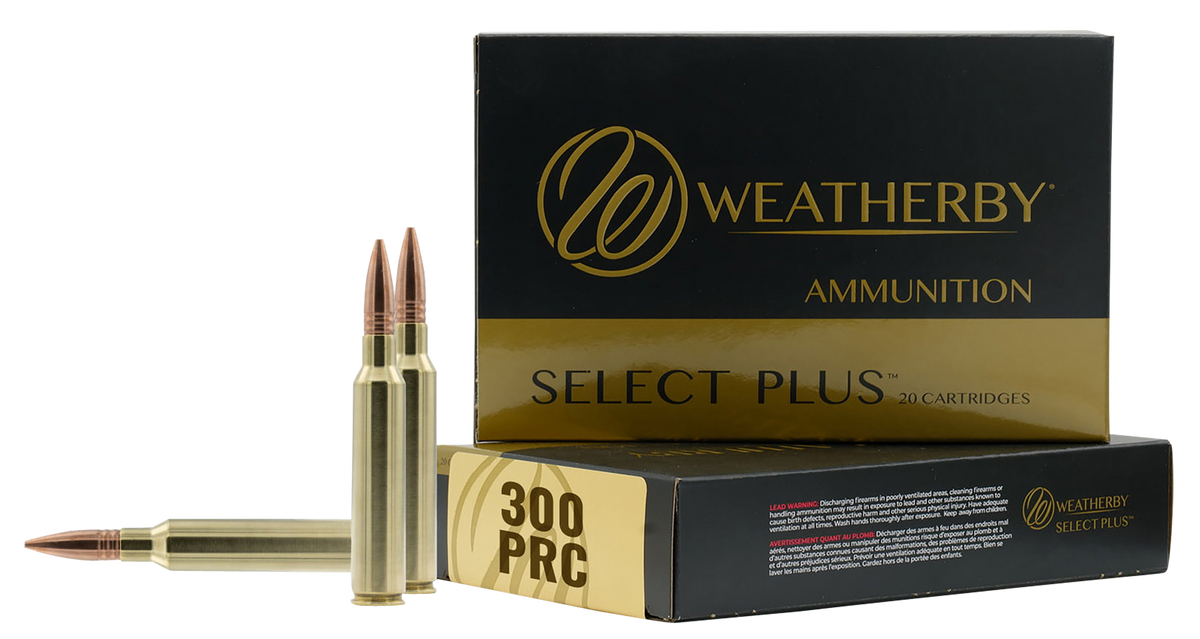 Weatherby Select Plus 300 PRC 205gr Jacketed Hollow Point Rifle Ammo - Box or Case