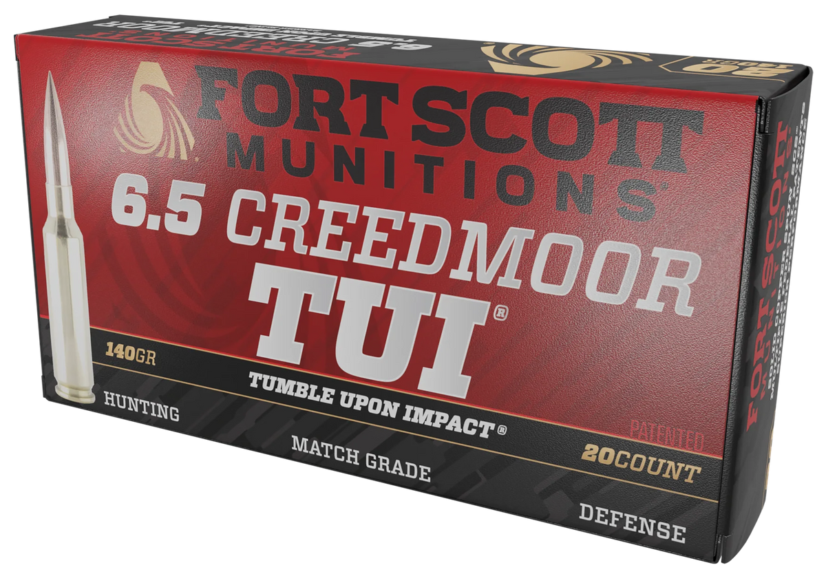 Fort Scott Munitions Tumble Upon Impact (TUI) 6.5 Creedmoor 140gr Solid Copper Spun Rifle Ammo - Box or Case