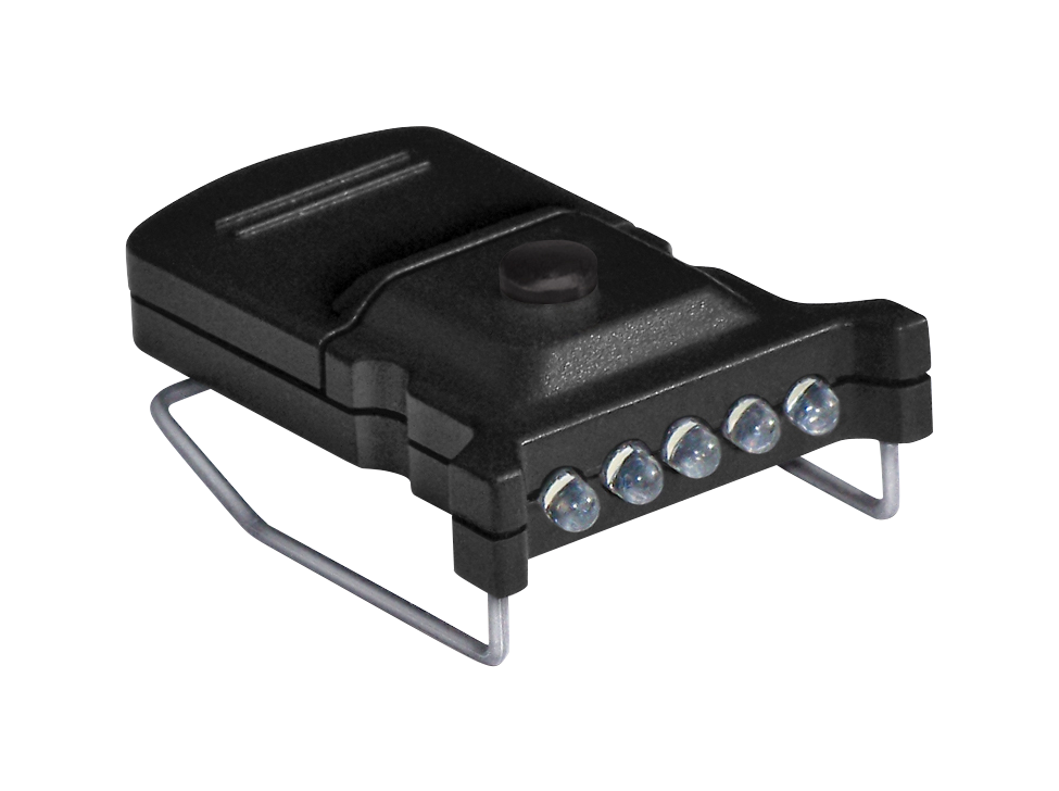 Cyclops Micro Hat Clip Light 10 Lumens 5 White LED Clip-On - Black