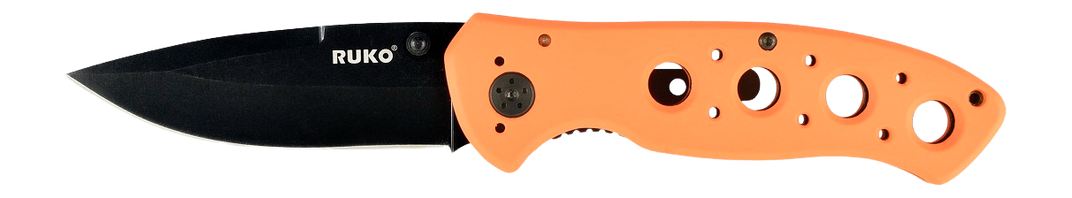 Rynoblade Knives RUKO RUK0075BZ 440A 3-1/4" Blaze Orange Folding Knife
