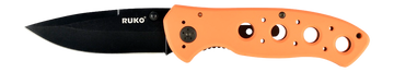 Rynoblade Knives RUKO RUK0075BZ 440A 3-1/4" Blaze Orange Folding Knife