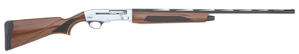 TriStar Viper G2 Pro 28 Gauge 2.75" 5+1 28" Semi-Auto Shotgun - Silver Cerakote, Turkish Walnut Stock