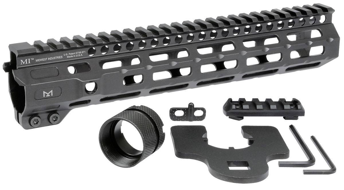 Midwest Industries Combat AR-15 10.5" M-LOK Handguard - Black