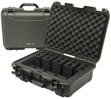Nanuk 925 4 UP Pistol Case Waterproof Olive Resin 17 in Interior w/ Closed-Cell Foam