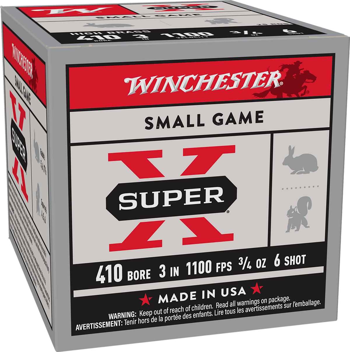 Winchester Ammo Super X High Brass 410 Bore 3" 3/4 oz #6 Shot 25 Rd - Box or Case