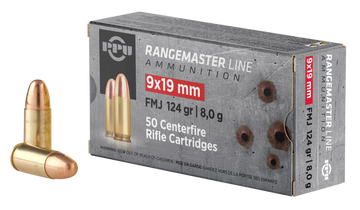 PPU Rangemaster 9mm Luger 124gr Full Metal Jacket 1000/Box