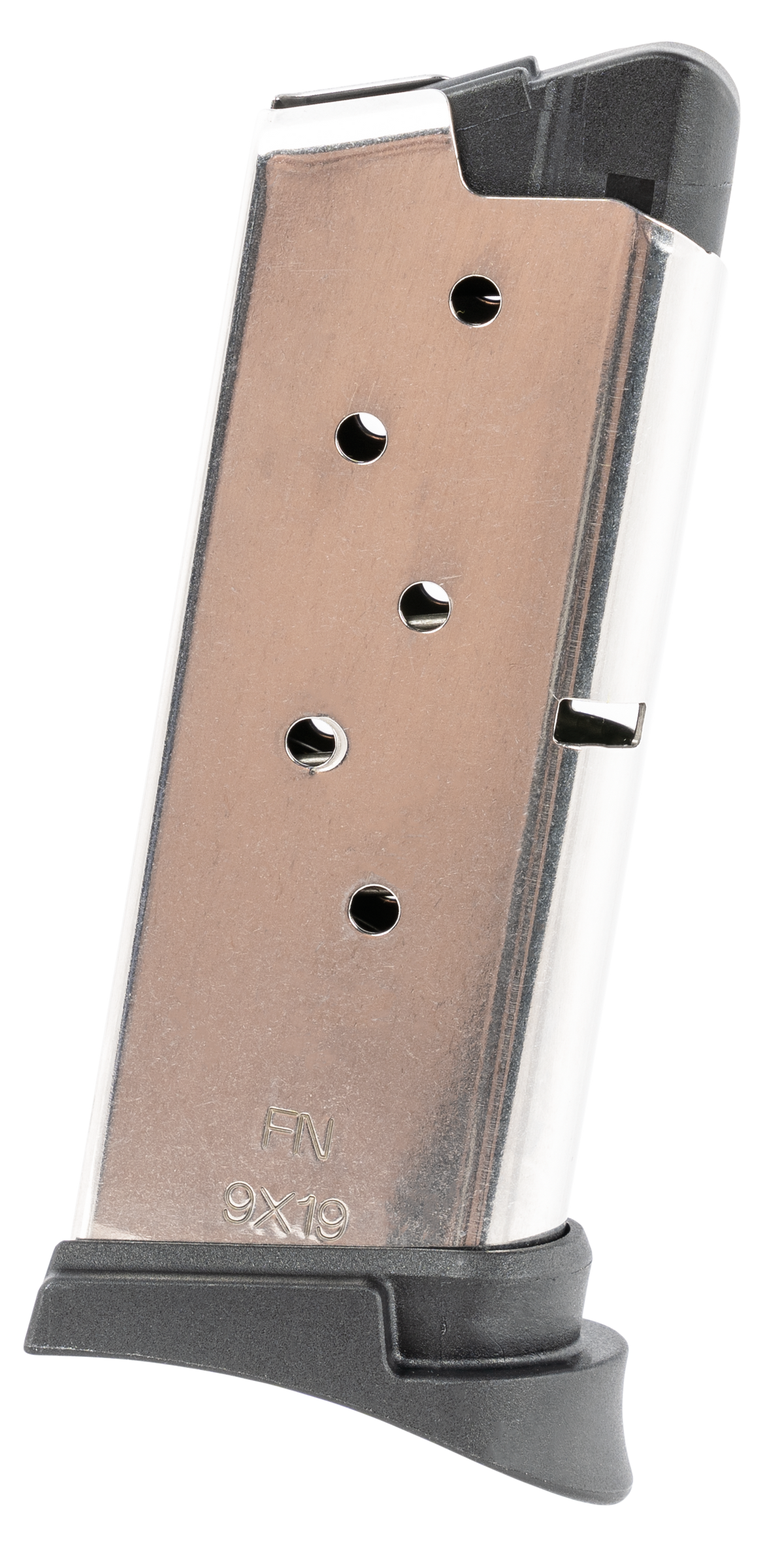 FN 503 9mm Luger 6-Rd Pistol Magazine - Stainless/Black