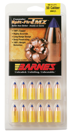 Barnes Bullets Spit-Fire TMZ 50 Cal 290gr 15-Rd Muzzleloader Bullets
