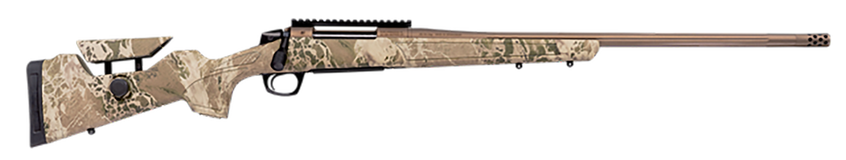 CVA Cascade LRH 300 Win Mag 24" 3+1 Bolt Action Rifle - Smoked Bronze Cerakote / Realtree Hillside