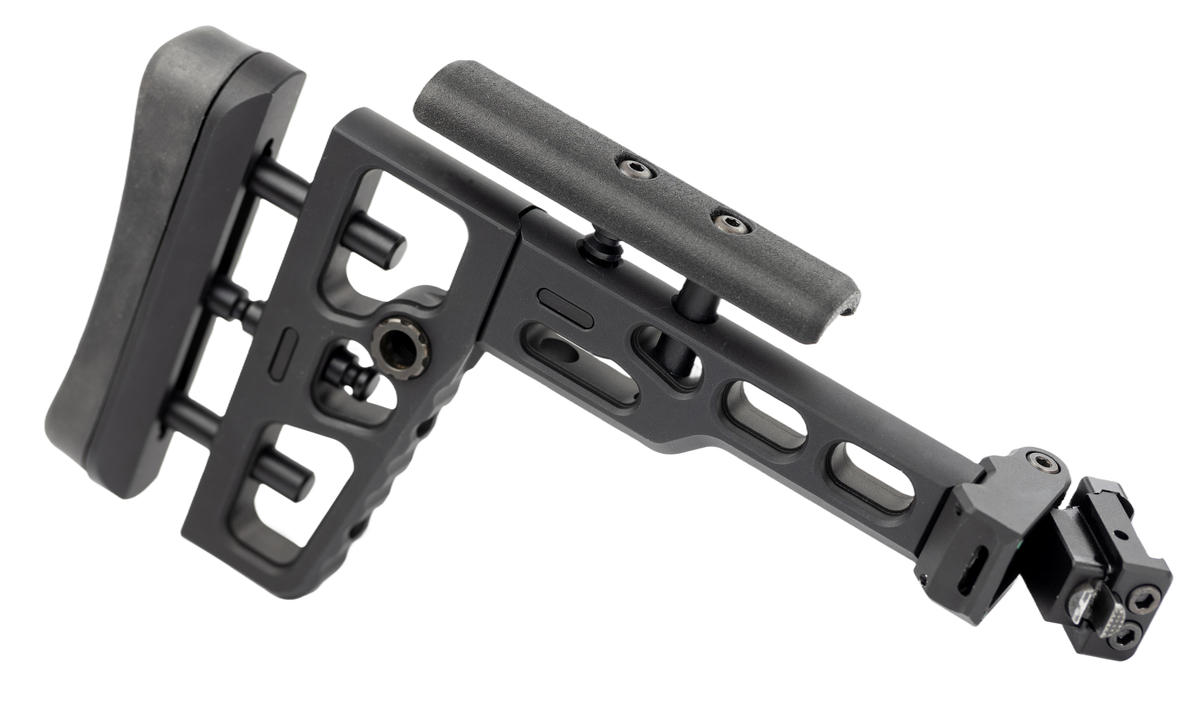 Samson S.A.S.K. Tactical 9in Folding Skeletonized Stock Black Anodized Aluminum